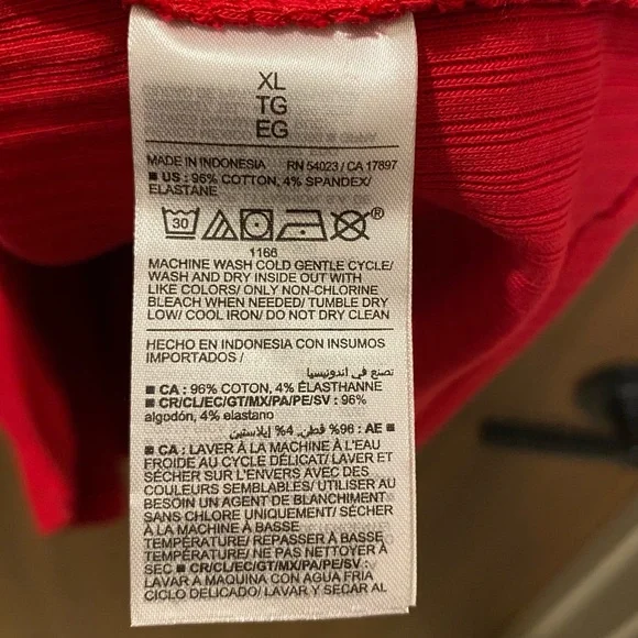 NEW Old Navy Red Fitted Square-Neck Mini Dress Size XL Ribbed Stretchy Date - Picture 10 of 12